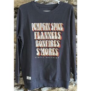 Women’s Simply Southern Pumpkin Spice Fall Long Sleeve Crew Neck Sweatshirt Size